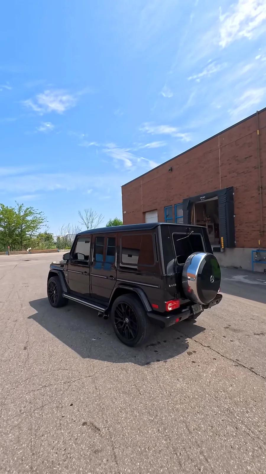 Mercedes-Benz G-Class after a full exterior detail at Cosmo Car Customs Mississauga